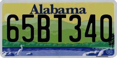 AL license plate 65BT340