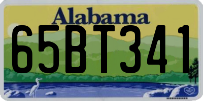 AL license plate 65BT341