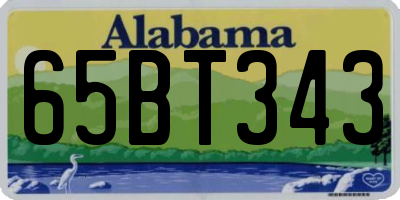 AL license plate 65BT343