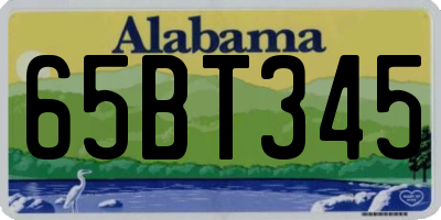 AL license plate 65BT345