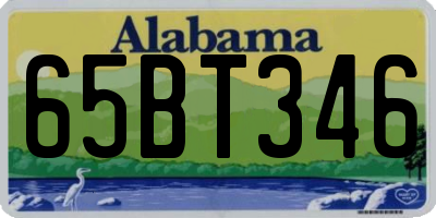 AL license plate 65BT346