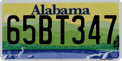 AL license plate 65BT347