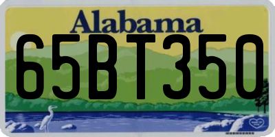 AL license plate 65BT350