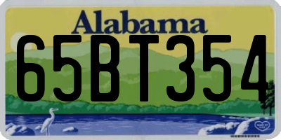 AL license plate 65BT354