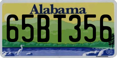 AL license plate 65BT356