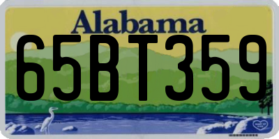 AL license plate 65BT359