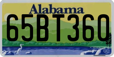 AL license plate 65BT360