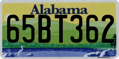 AL license plate 65BT362