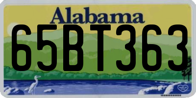 AL license plate 65BT363