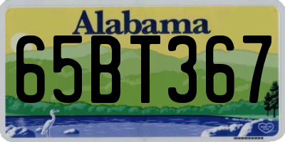 AL license plate 65BT367