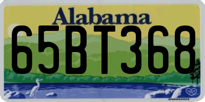 AL license plate 65BT368