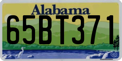 AL license plate 65BT371