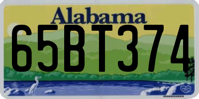 AL license plate 65BT374