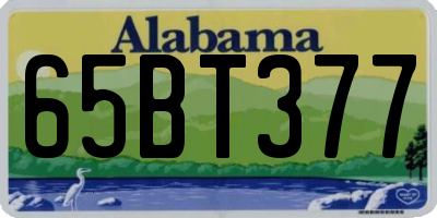 AL license plate 65BT377
