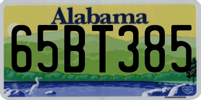 AL license plate 65BT385