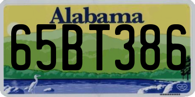 AL license plate 65BT386