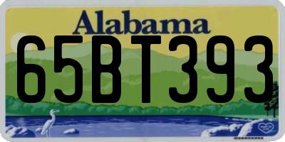 AL license plate 65BT393
