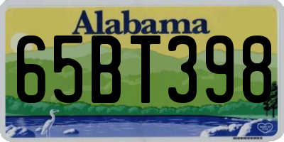 AL license plate 65BT398