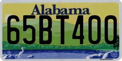 AL license plate 65BT400