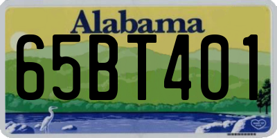 AL license plate 65BT401