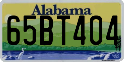 AL license plate 65BT404