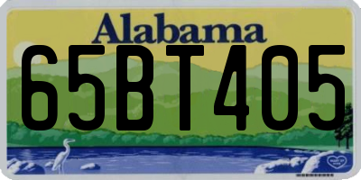 AL license plate 65BT405