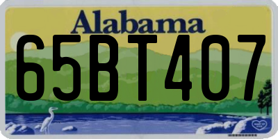 AL license plate 65BT407