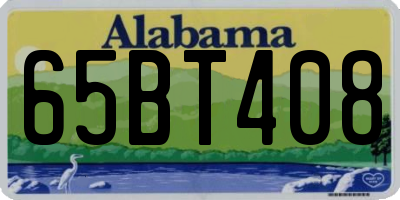 AL license plate 65BT408