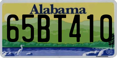 AL license plate 65BT410
