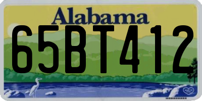 AL license plate 65BT412