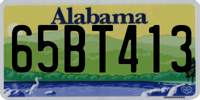 AL license plate 65BT413