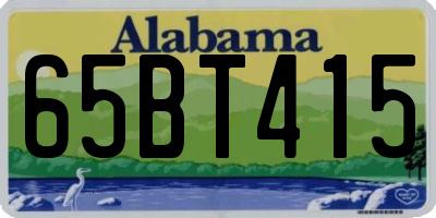 AL license plate 65BT415