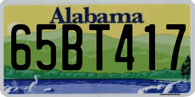 AL license plate 65BT417