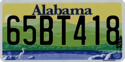 AL license plate 65BT418