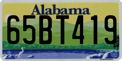 AL license plate 65BT419