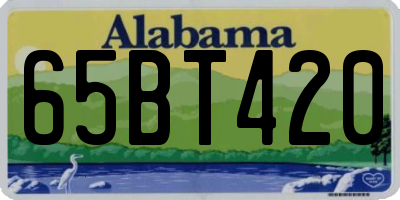 AL license plate 65BT420