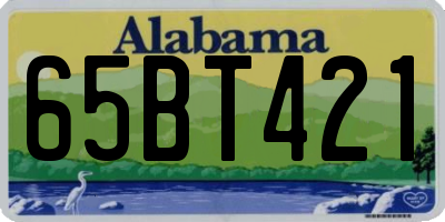 AL license plate 65BT421