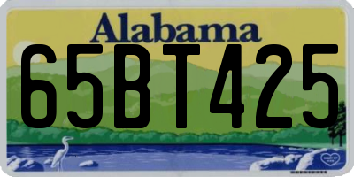 AL license plate 65BT425