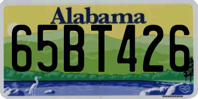 AL license plate 65BT426