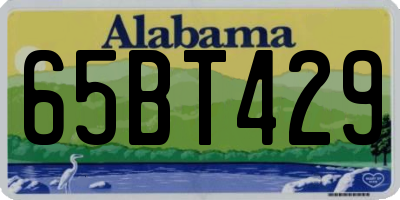 AL license plate 65BT429