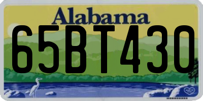 AL license plate 65BT430