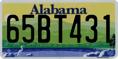 AL license plate 65BT431