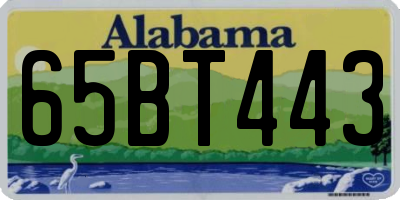 AL license plate 65BT443