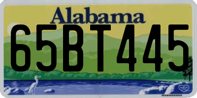 AL license plate 65BT445
