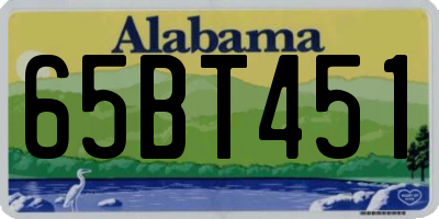 AL license plate 65BT451