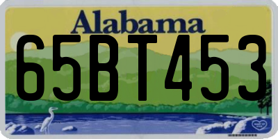 AL license plate 65BT453