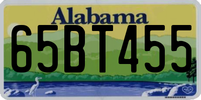 AL license plate 65BT455