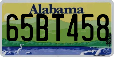 AL license plate 65BT458