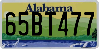 AL license plate 65BT477