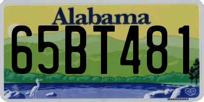 AL license plate 65BT481